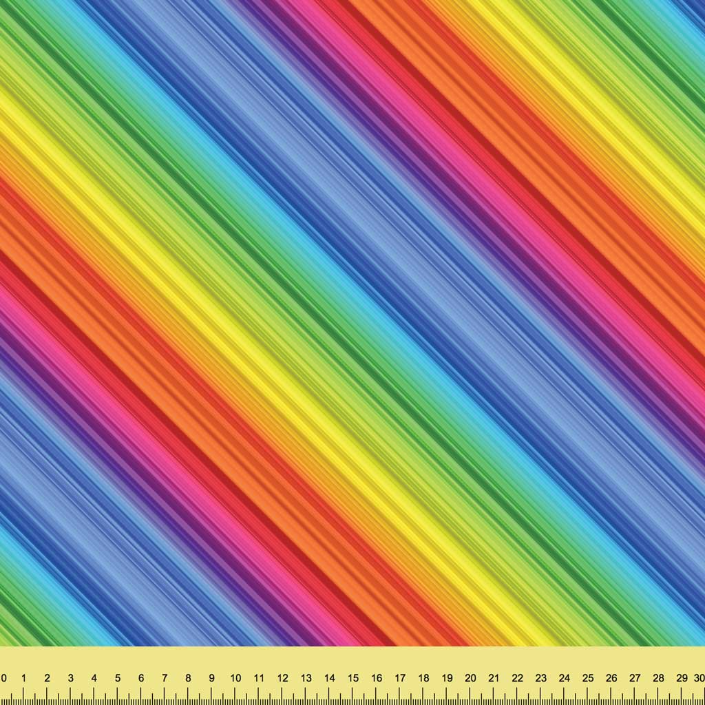 Rainbow Stripes Cotton Spandex ⋆ 42 Custom Fabric